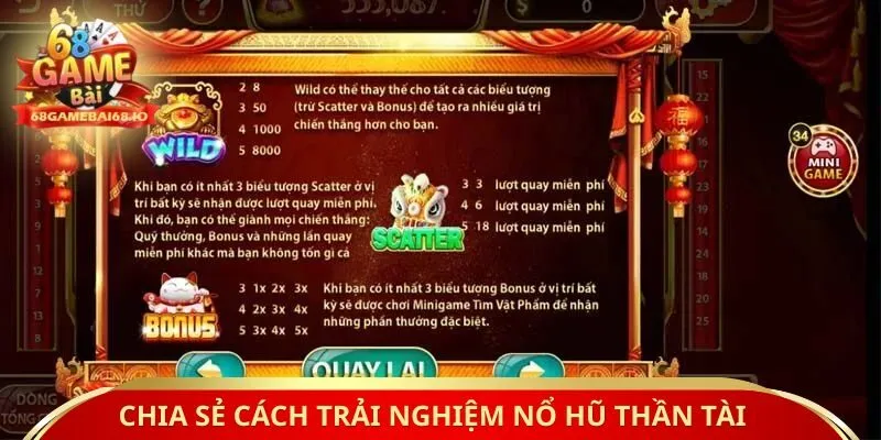 Chia sẻ cách trải nghiệm nổ hũ thần tài